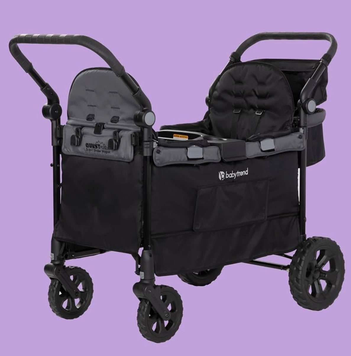 Baby Trend Quest Plus 3-in-1 Stroller Wagon, Dash Black