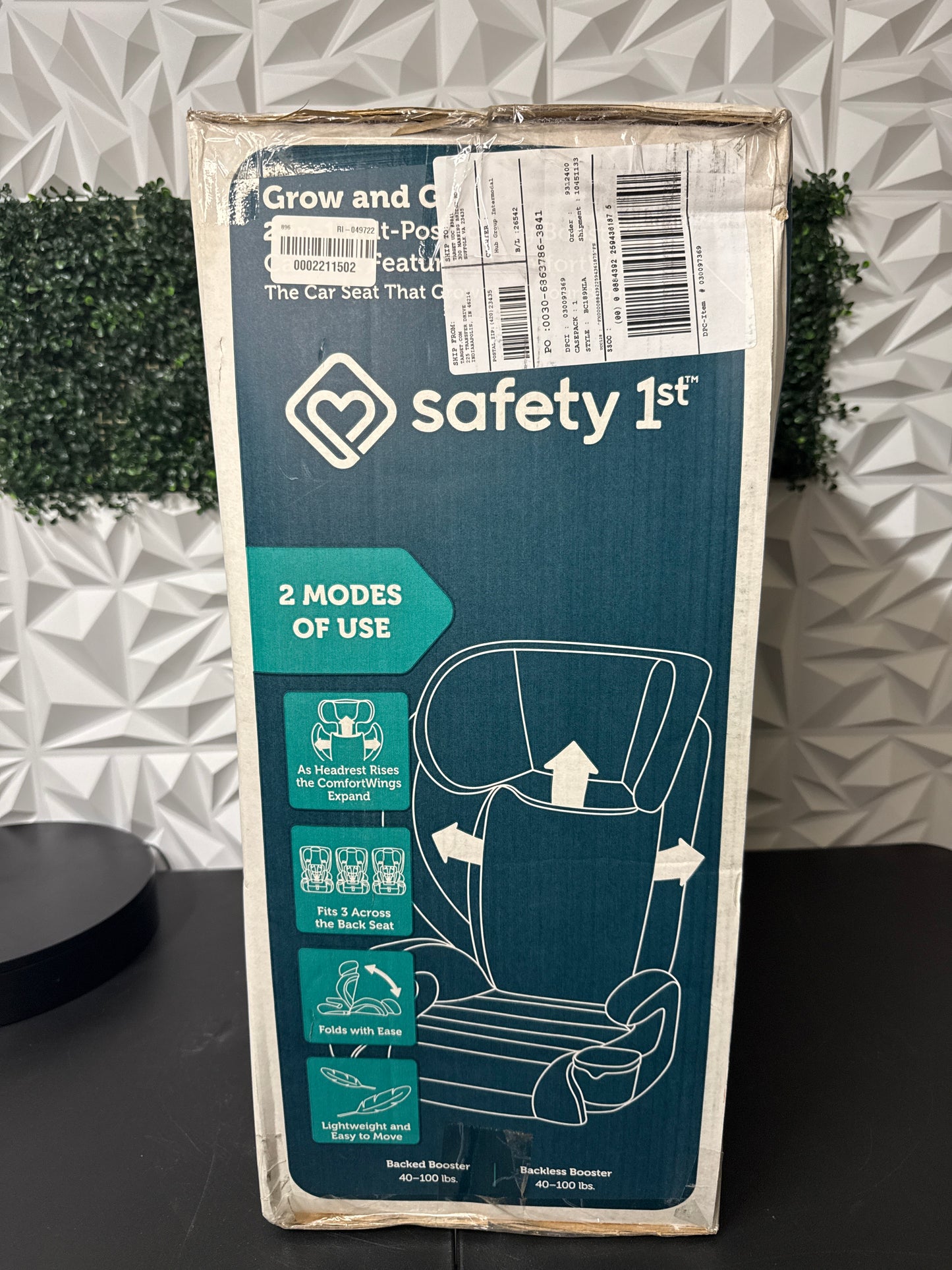 Safety 1st Grow and Go 2-in-1 Booster Car Seat with ComfortWings