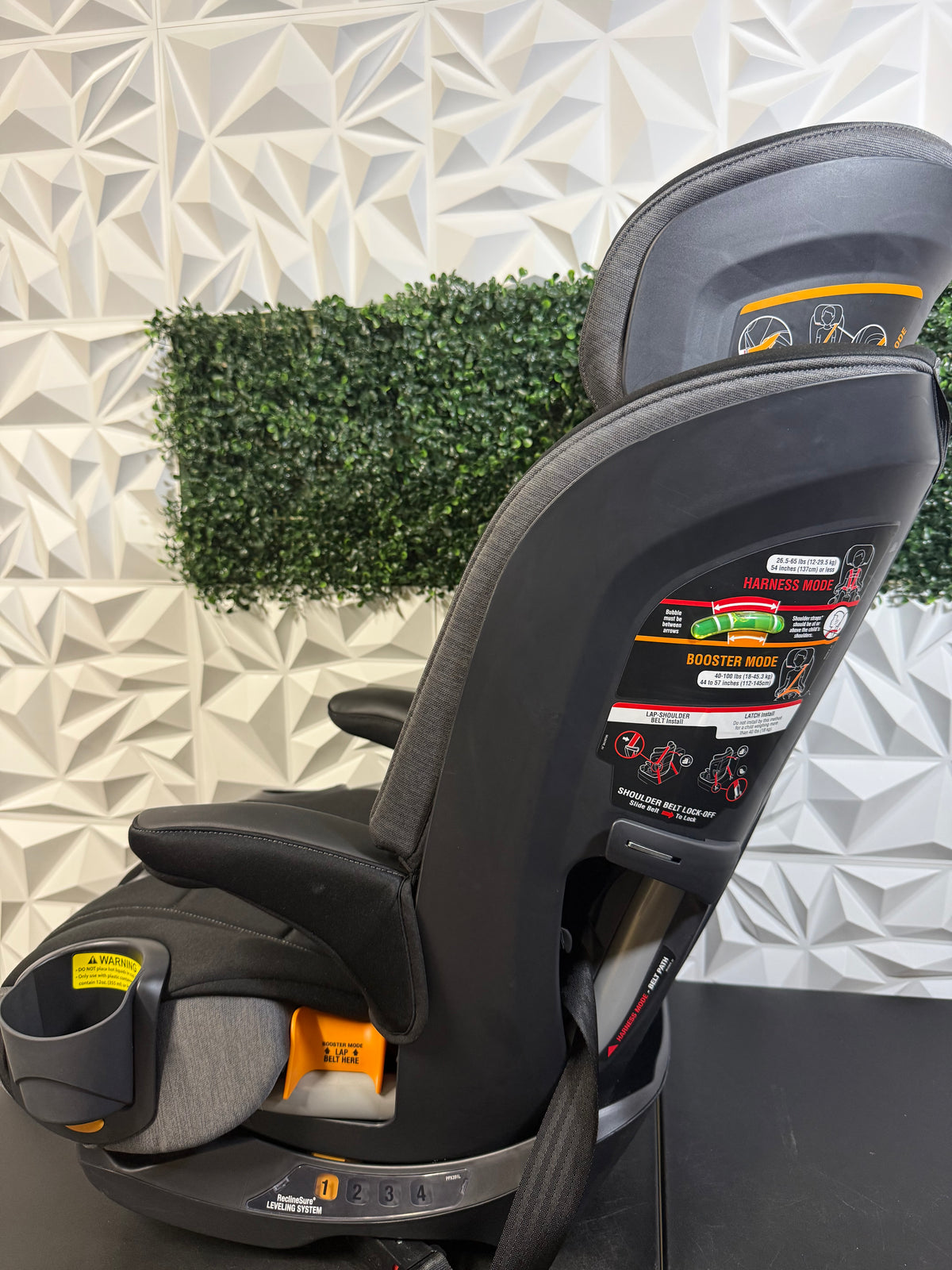 Chicco MyFit ClearTex Harness + Booster Seat - Raven: Fits 3 Across, LATCH Compatible, Machine Washable, Cup Holder