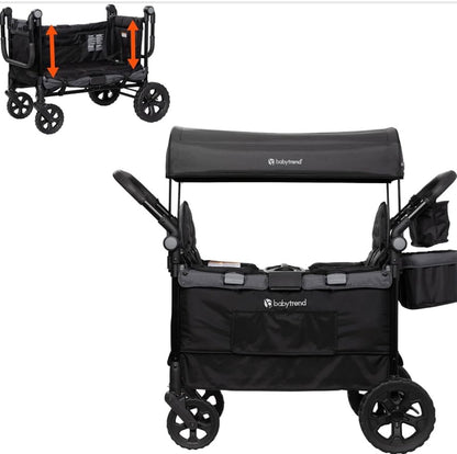 Baby Trend Quest Plus 3-in-1 Stroller Wagon, Dash Black