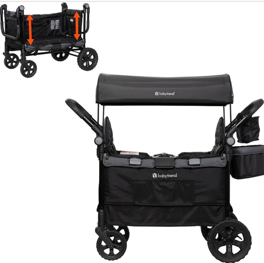 Baby Trend Quest Plus 3-in-1 Stroller Wagon, Dash Black
