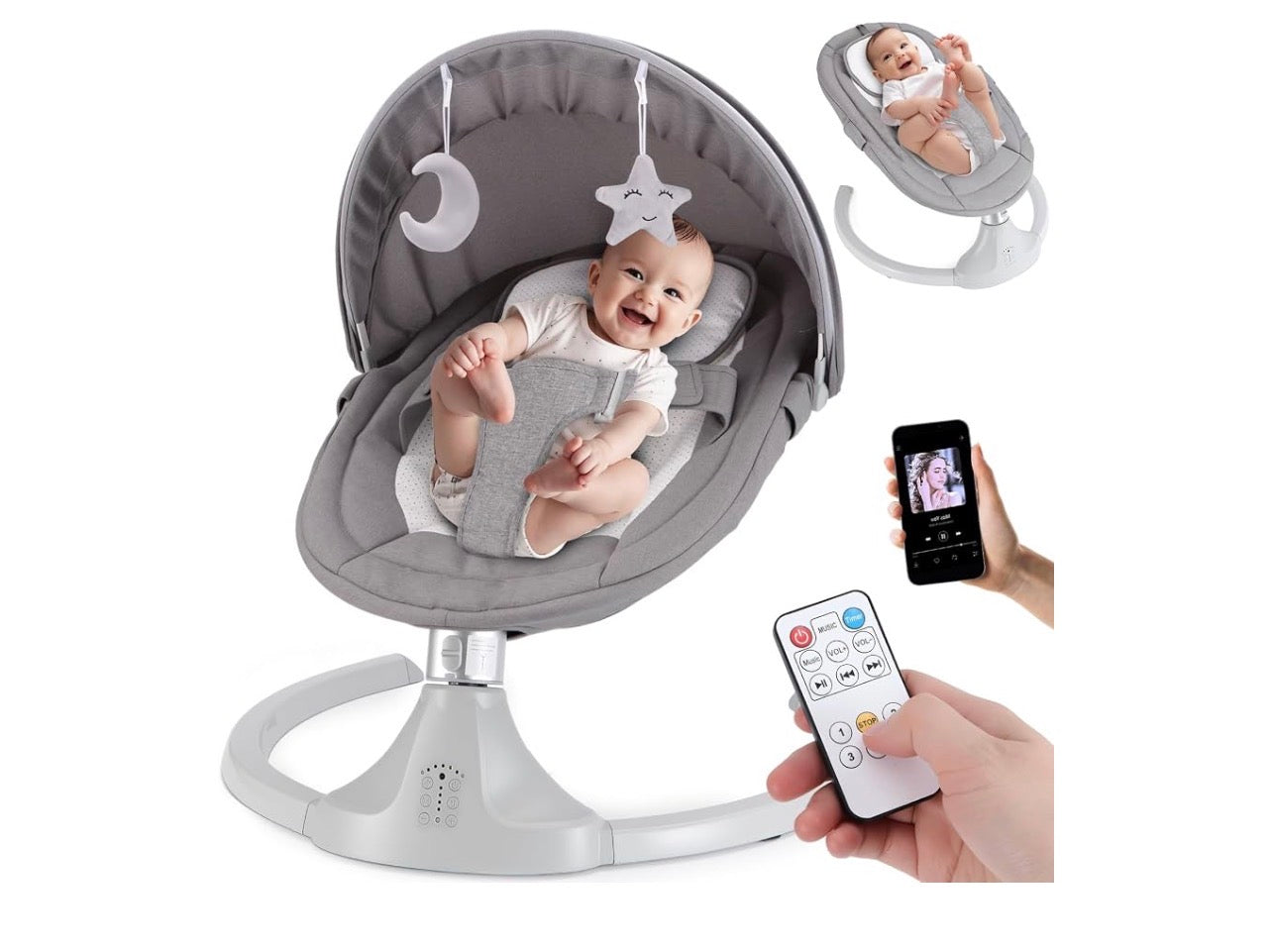 Baby Electric Swing Bouncer with Music and remote