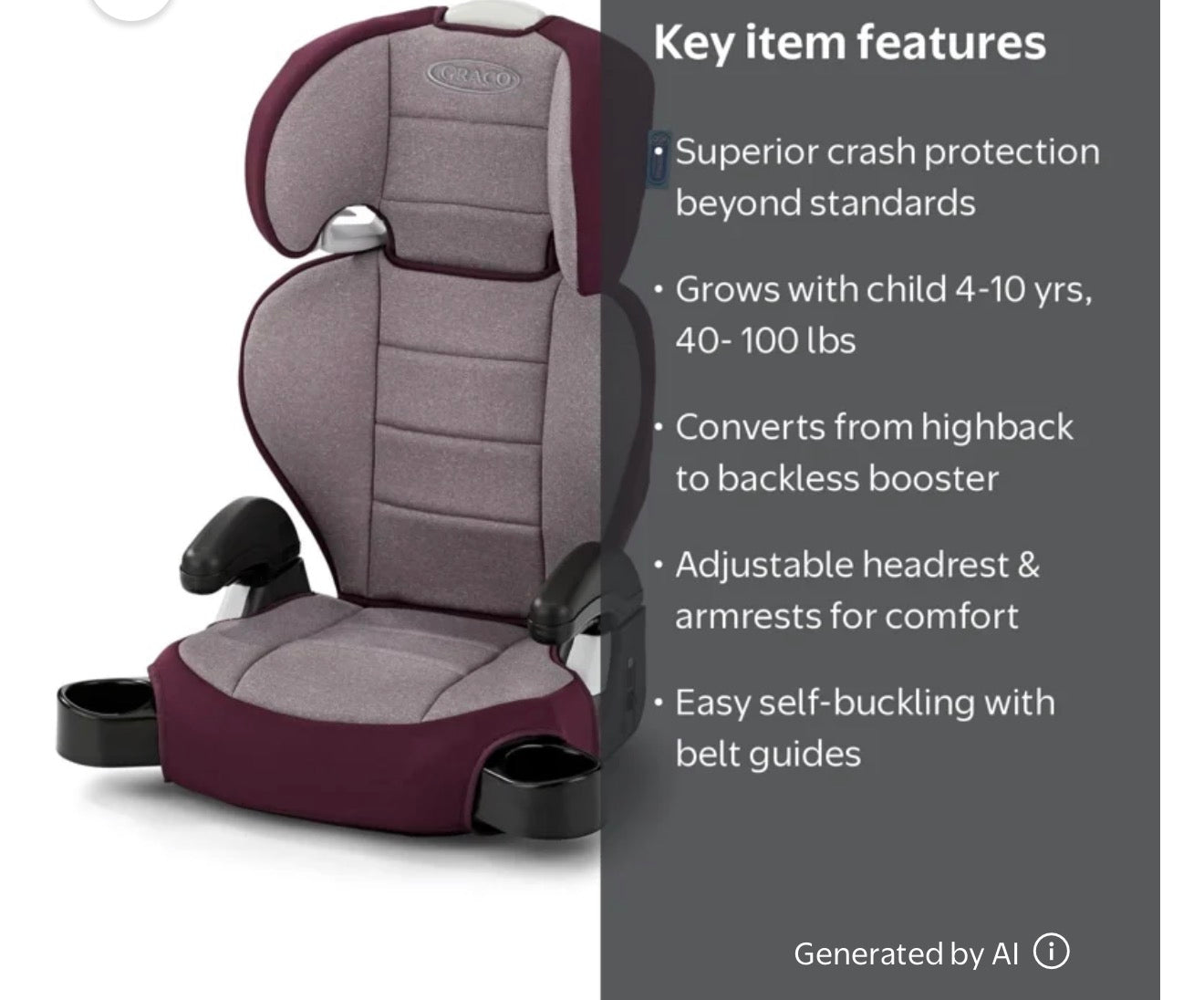 Graco TurboBooster 2.0 Highback Booster Car Seat