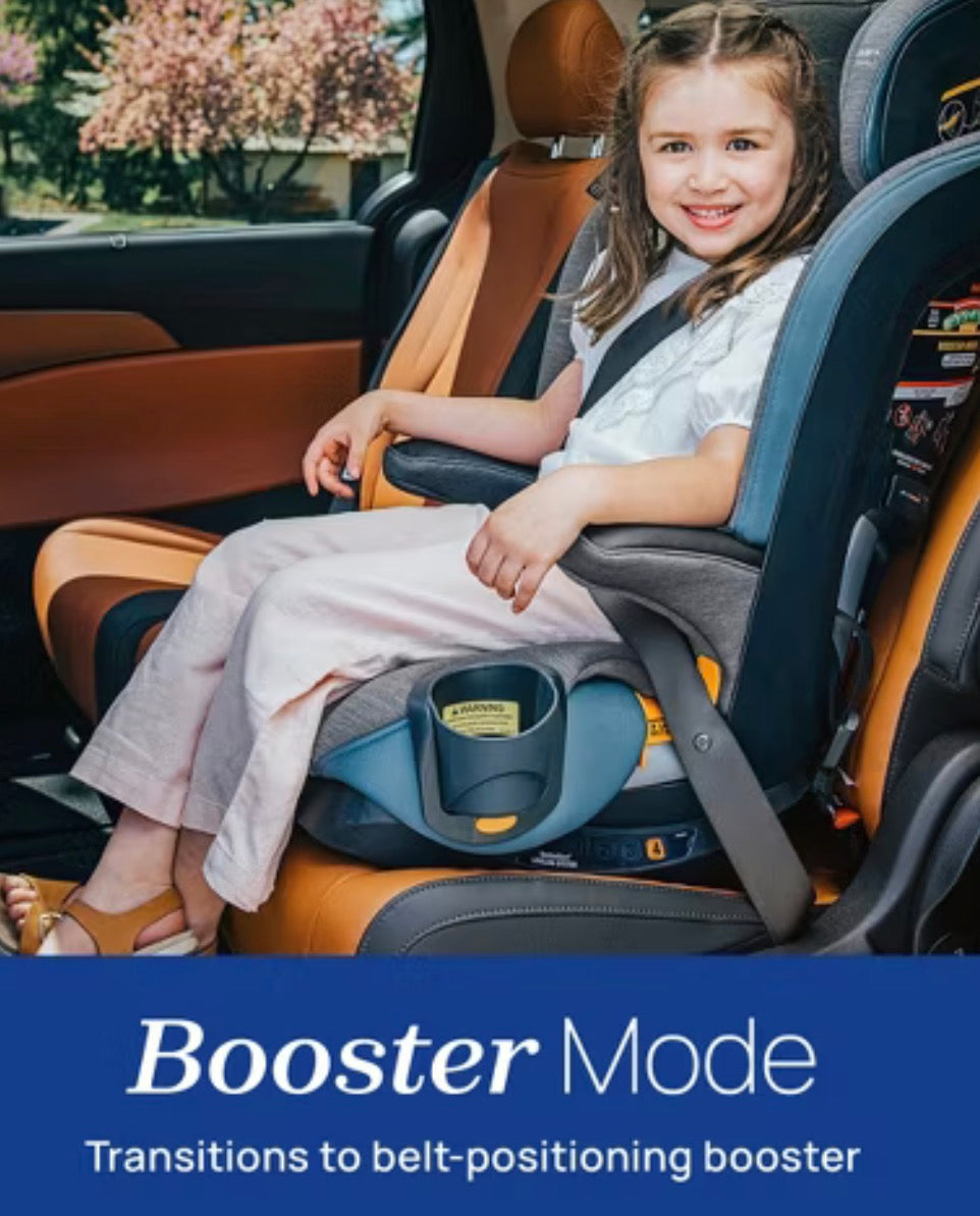 Chicco MyFit ClearTex Harness + Booster Seat - Raven: Fits 3 Across, LATCH Compatible, Machine Washable, Cup Holder