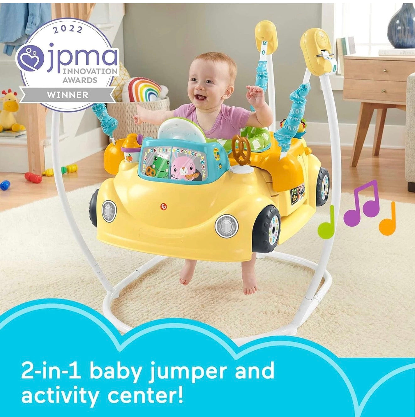 Fisher-Price Baby to Toddler Learning Toy 2-in-1 Servin’ Up Fun Jumperoo