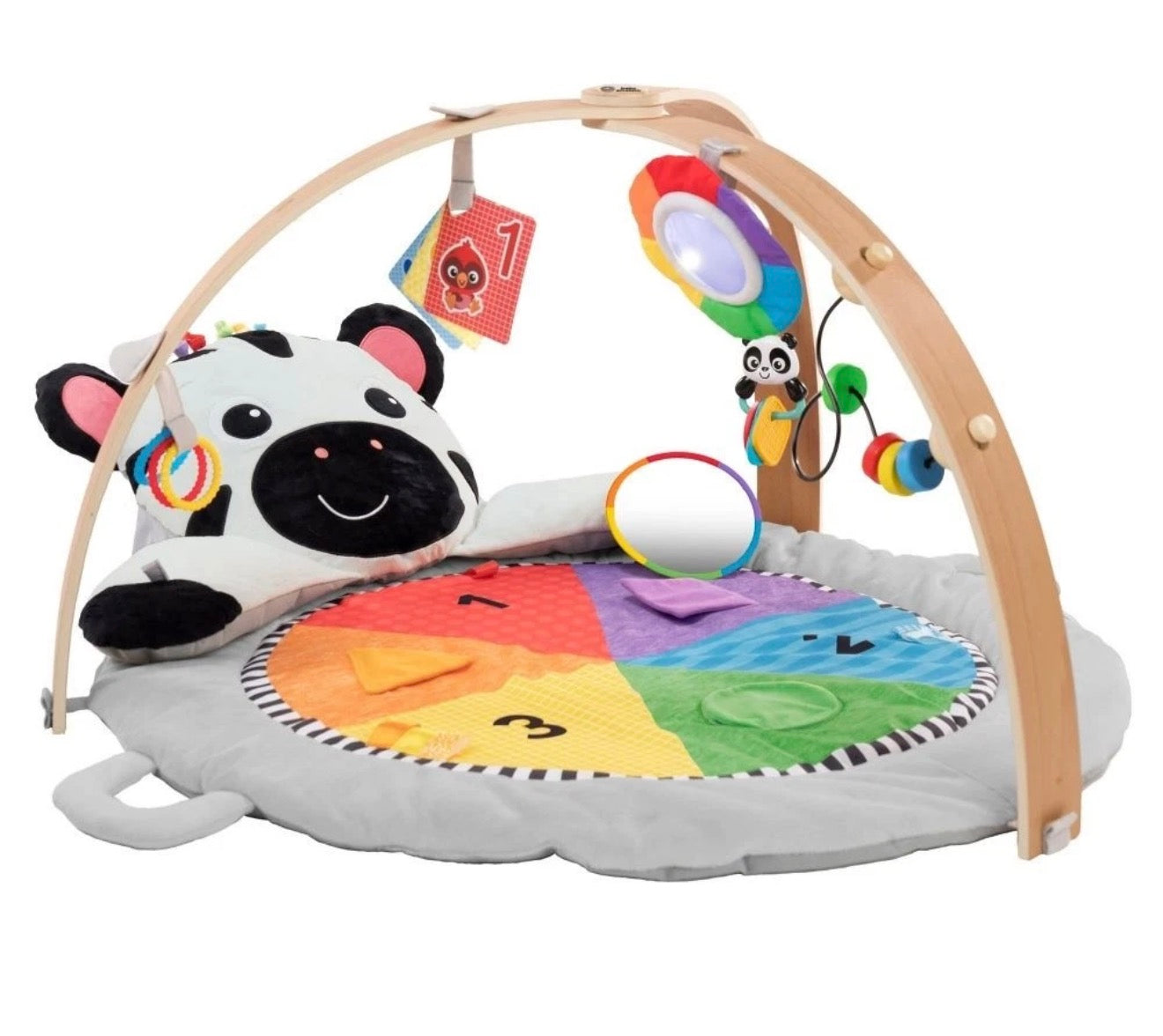 Baby Einstein Zen's Activity Milestones Plush Gym with Wooden Bar
