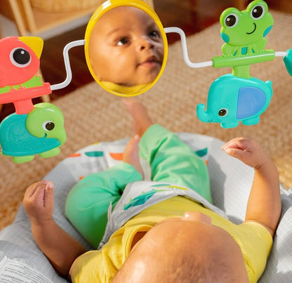 Bright Starts Playful Paradise Vibrating Baby Bouncer with Toys
