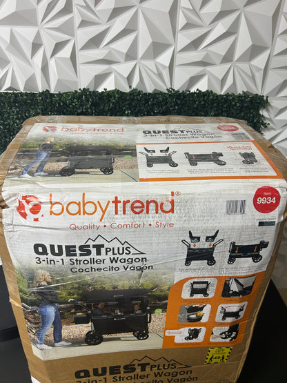 Baby Trend Quest Plus 3-in-1 Stroller Wagon, Dash Black