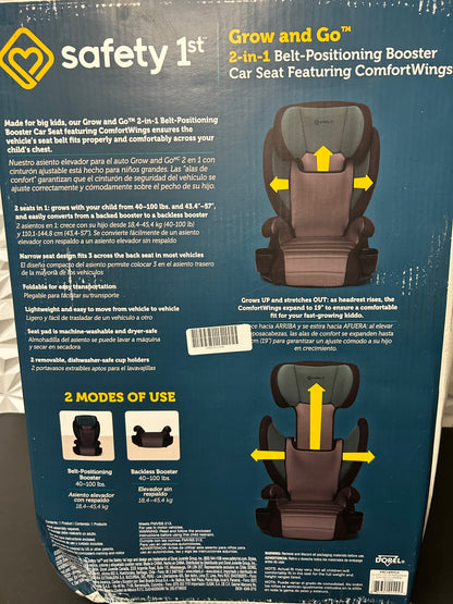 Safety 1st Grow and Go 2 in 1 Belt Positioning Harness Booster Car Seat Featuring ComfortWings